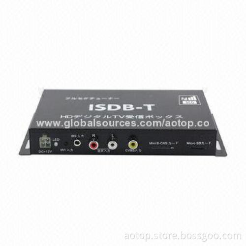 Car Digital ISDB-T Full Seg TV Box, Supports 250km/H, Full HD 1,080P/4 Tuners/B-cas card for Japan